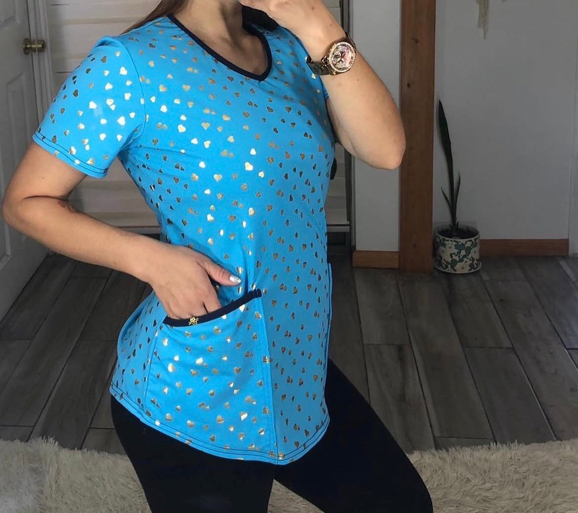 Polera Corazón dorado