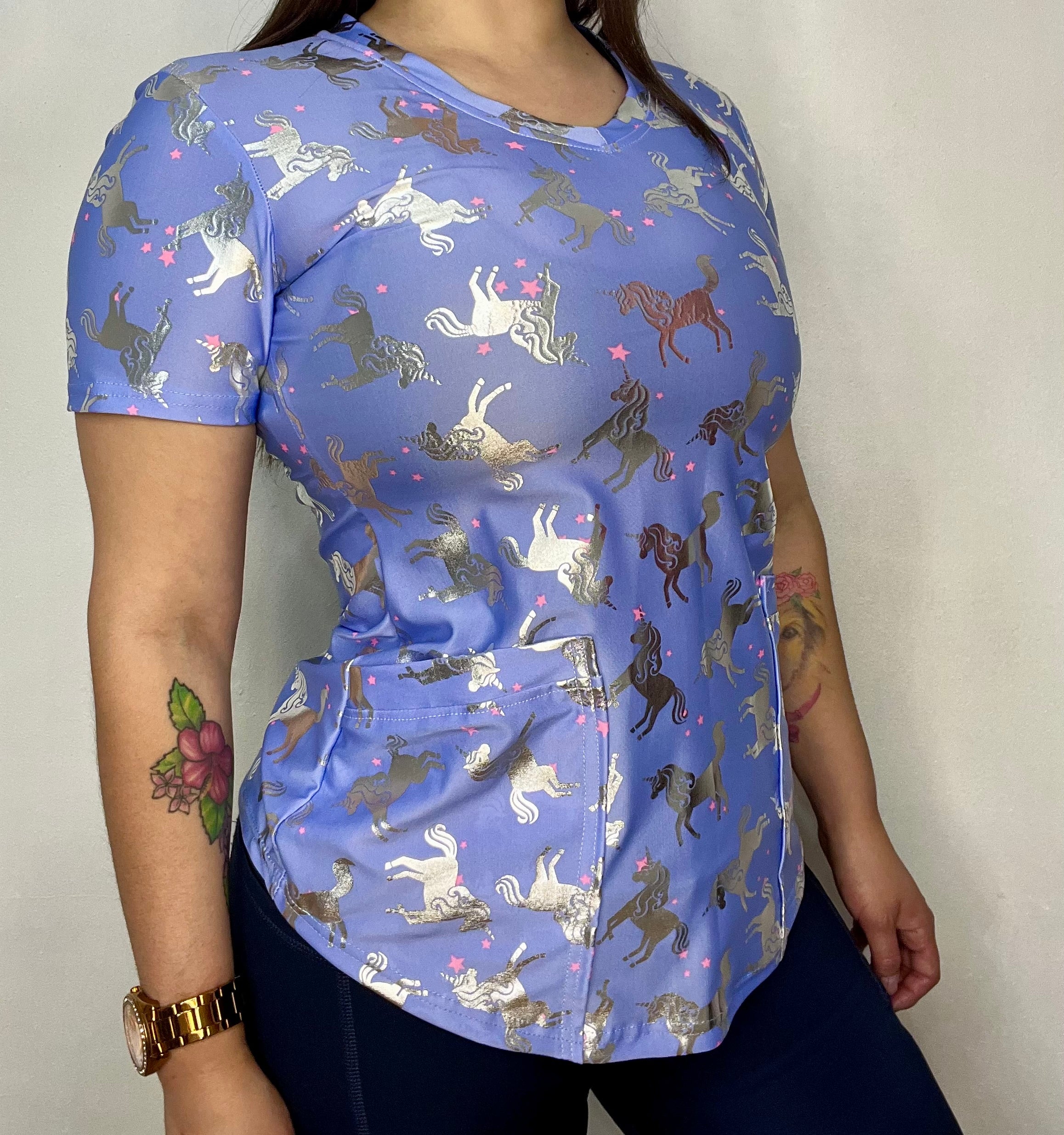Polera Unicornios plata