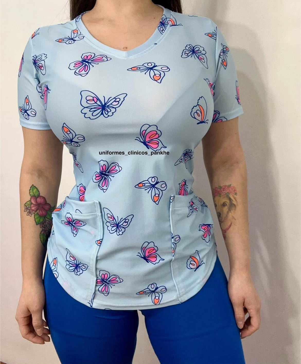 Polera Mariposa Celeste