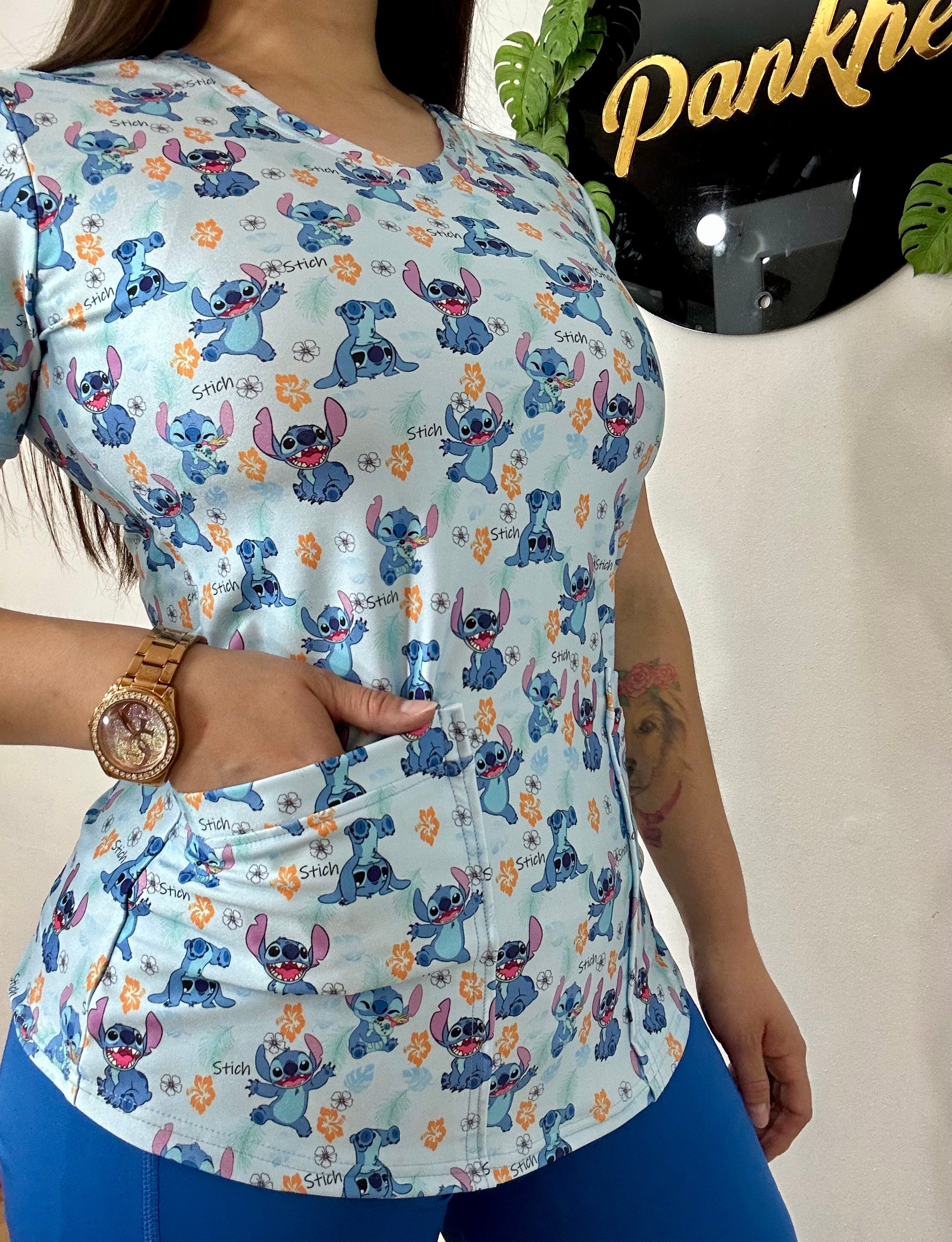 Polera Stitch Celeste