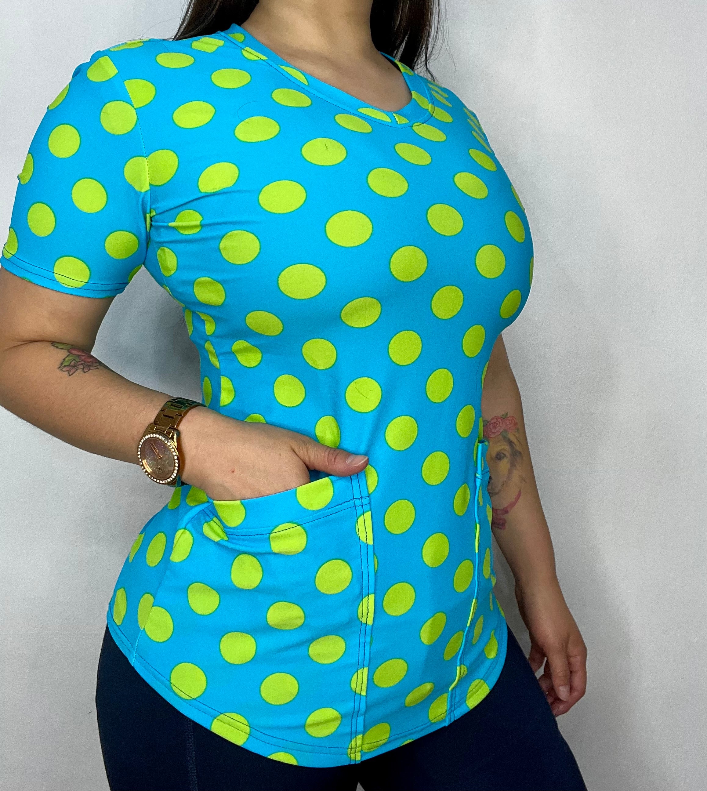 Polera Lunar verde Fondo Calipso