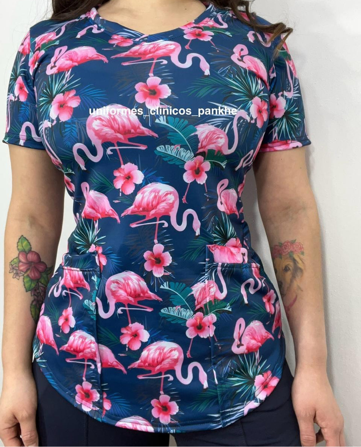 Polera Flamencos Azul Marino