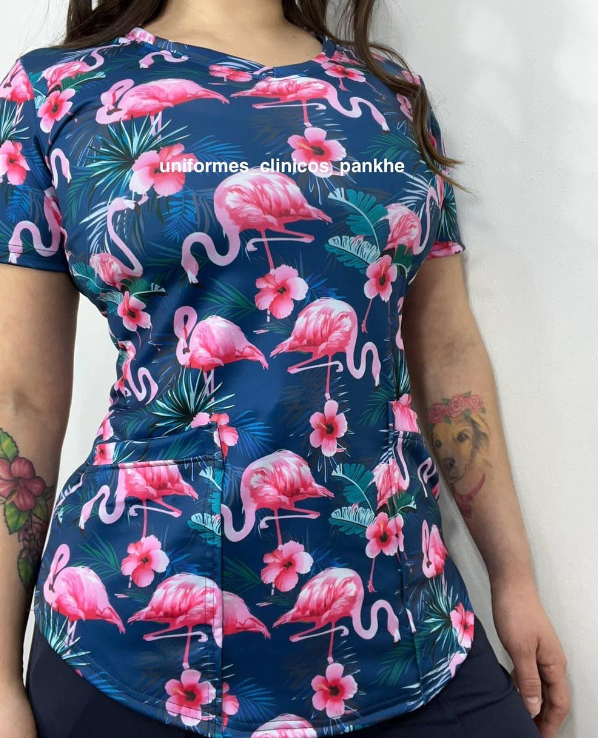 Polera Flamencos Azul Marino