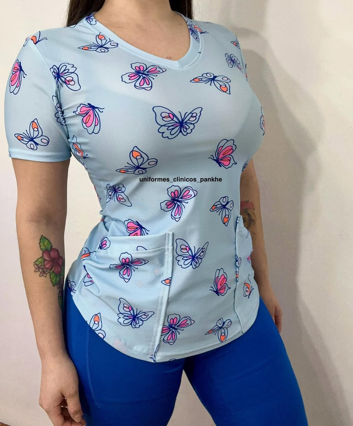 Polera Mariposa Celeste