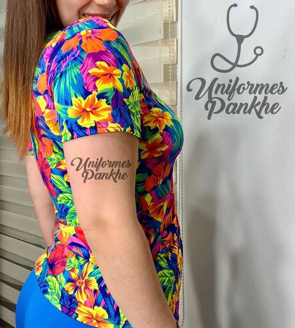 Polera Tropical multicolor