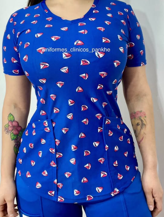 Polera Barquito azul rey