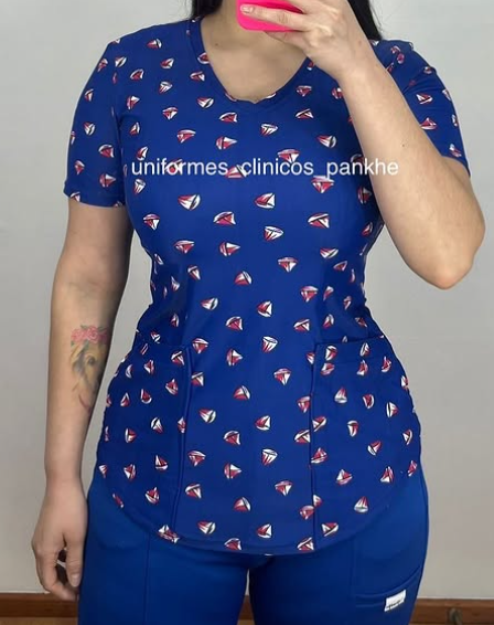 Polera Barquito azul rey