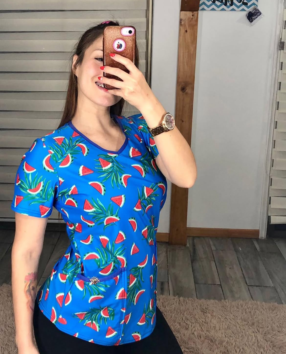 Polera Sandía Azul Rey