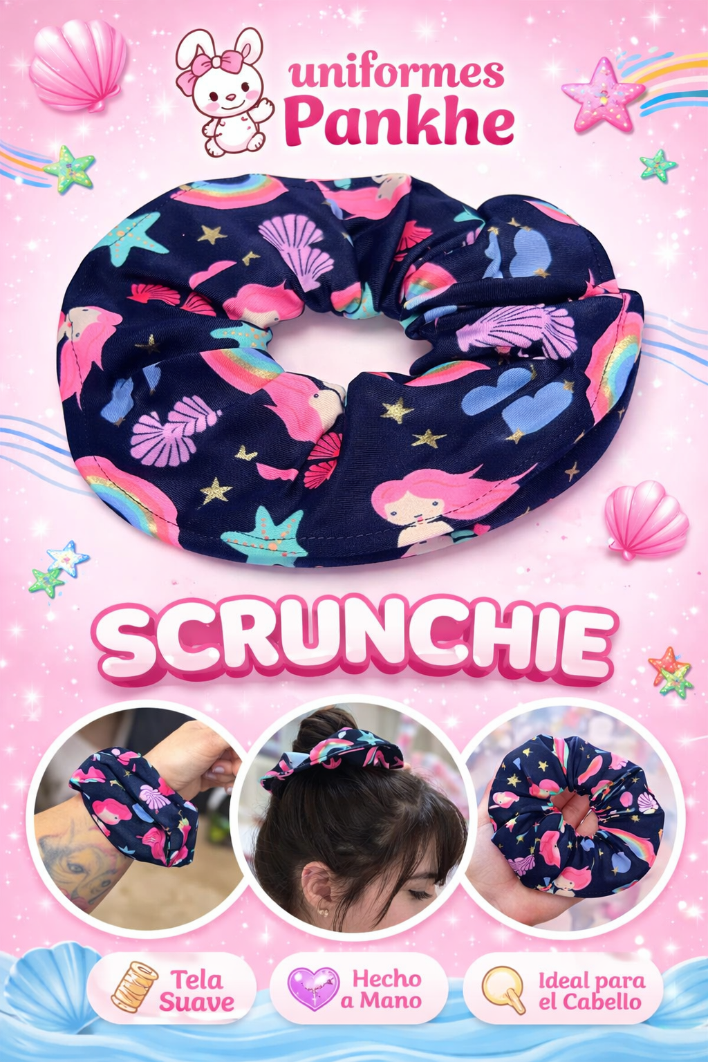 Scrunchie Baby sirena