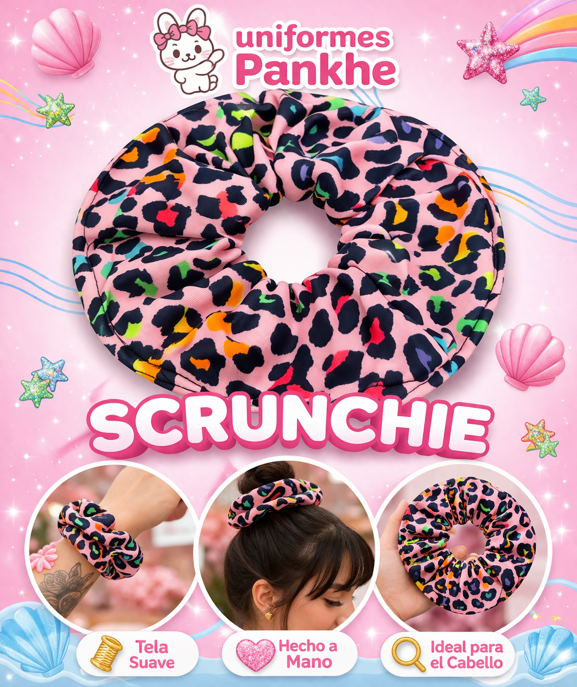 Scrunchie Print pink